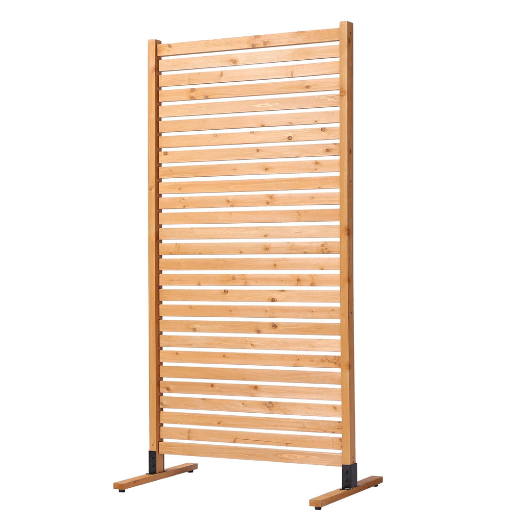 Freestanding Wooden Outdoor Privacy Screen
