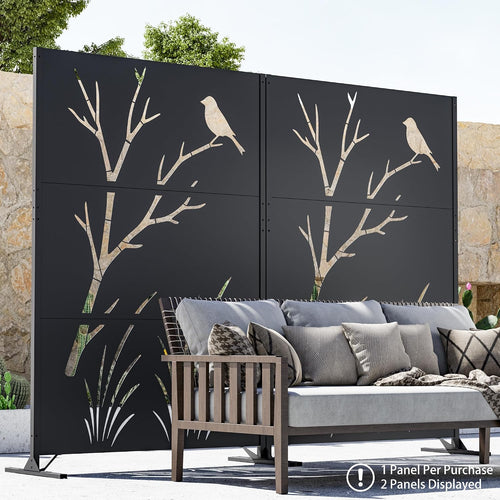 4x6 FT Decorative Freestanding Metal Privacy Screen