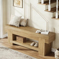 Rustic Wooden Storage Entryway Bench